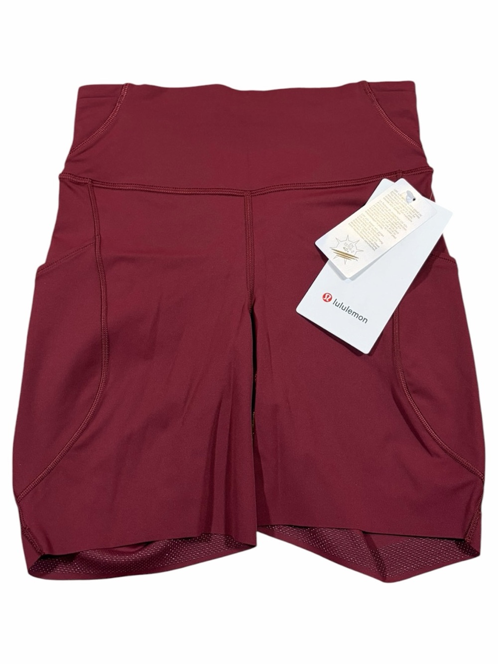 NWT Lululemon Fast and Free High-Rise Short 6" *Pockets (Burgundy Bay) Size 4